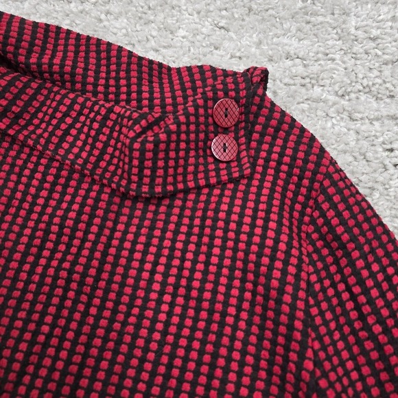 Habitat Sweater Womens Large Red‎ Black Long Sleeve Tunic Cowl Neck Stretch - Picture 3 of 12